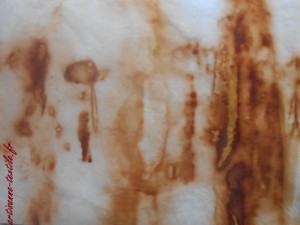 rust dyeing, teinture à la rouille