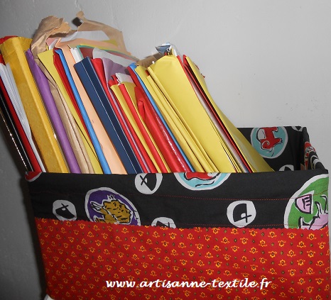 Boite de rangement en tissu