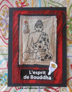 Carte-textile: l'esprit de Bouddha