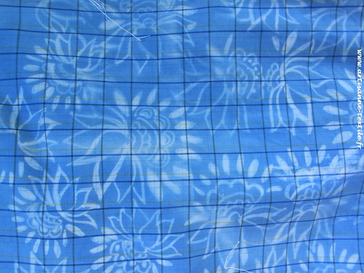 cyanotype sur tissu imprimé