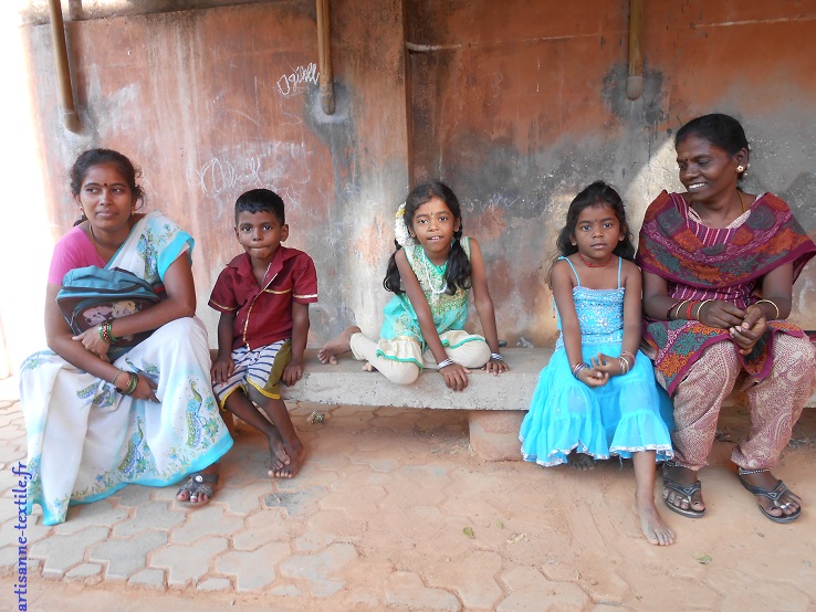 portrait de groupe en Inde