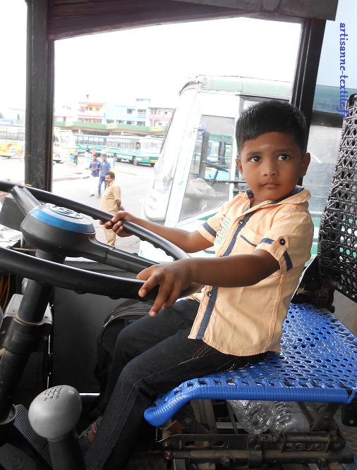 Inde: petit mais au volant d'un bus...