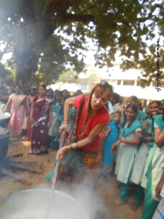 Pongal: cuisson du riz