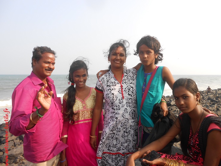 Famille indienne, janvier 2017, Pondichéri