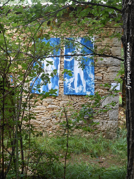 Cyanotype et Installation sur le Causse