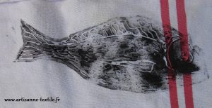 impression- textile par linogravure 1