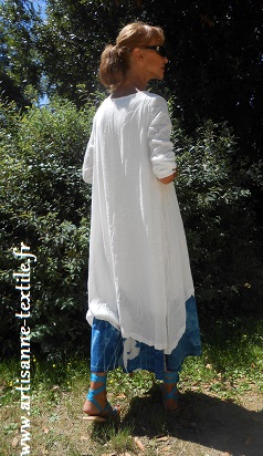 Robe, cyanotype sur tissu