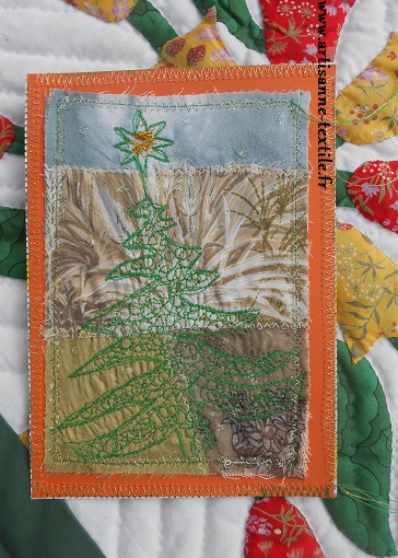 Cartes de noël 2: patch et piqué libre