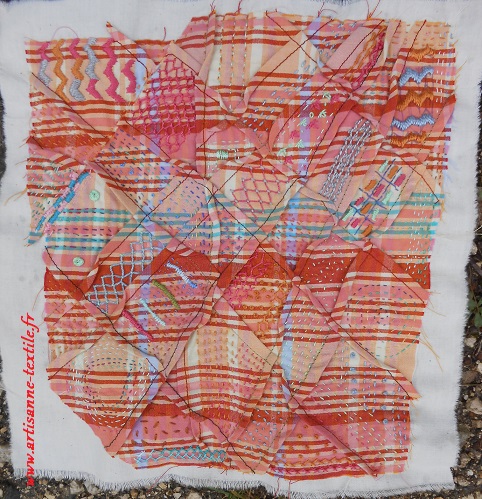 patchwork de mémoire et slow-stitching