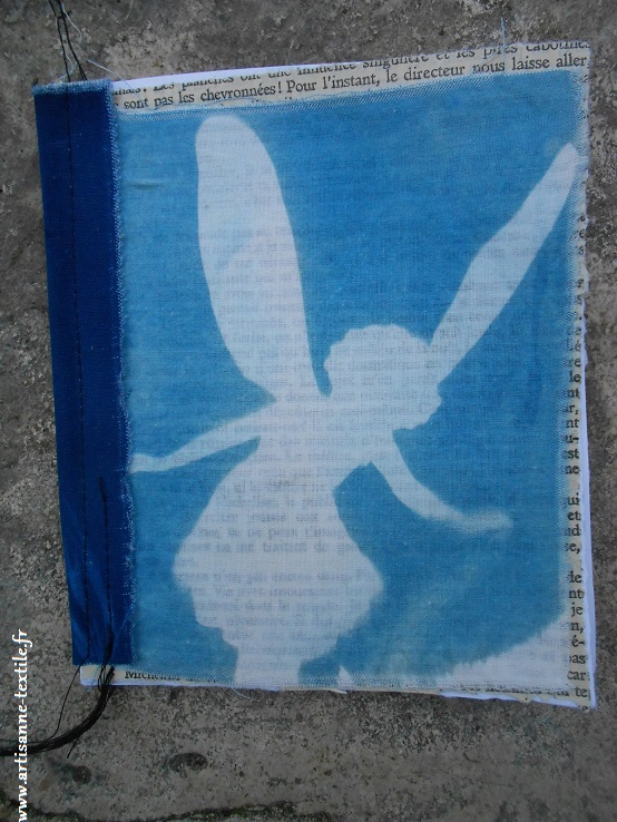 cyanotype détourné: la fée imprimée sur tissu