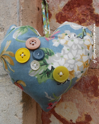 coeur en tissu 6 vintage