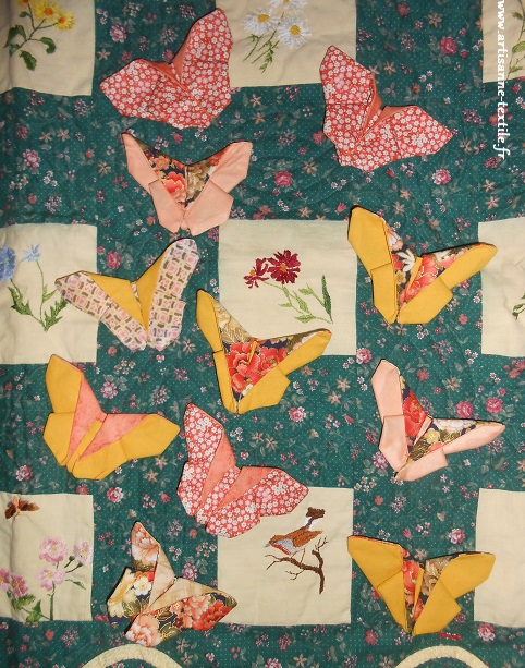 jardin textile d'Amélie et éclosion de papillons au printemps 