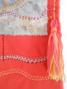 mandala textile, points kantha et glandsma 