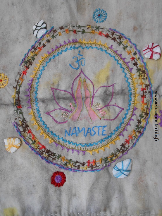 Namasté, mandala textile 1