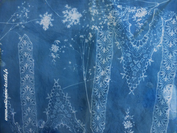 sans association de techniques, cyanotype sur tissu 5