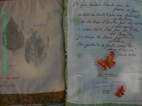 feuilles martelées du livre textile 2