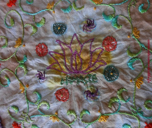 Mandala textile 8, la broderie 3